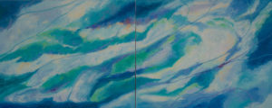 Flow, 2020, oil paint on canvas, 24 x 60 in.