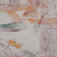 Balance, Butterfly-Word collage, mixed media on canvas, 12 x 12 in.