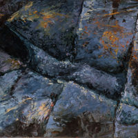 Marking Time 3 oil paint on canvas, 12 x 24 in