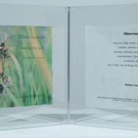 Observances, Following the Path, Title page acrylic photo transfer, 12 x 30 in.