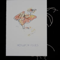 Monarch Pages, Artist Book, Cover of printed version 5 x 6 7:8 in. closed