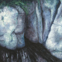 Impending oil paint on canvas, 36 x 48 in.