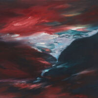 Stormy Mountain oil paint on canvas, 24 x 30 in.