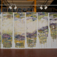 Remembering the Land mixed media, 50 x 120 in. approx.