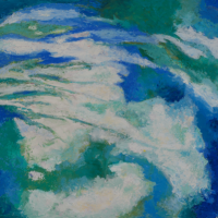 Riding the Wave Riding the Wave, oil paint on canvas, 24 x 30 in.