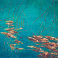 Swirl oil paint on canvas, 24 x 36 in.