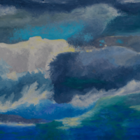 Turbulent Blue Turbulent Blue, oil paint on canvas, 30 x 40 in.