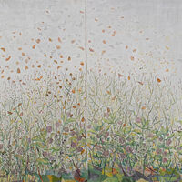 The Gathering, Crescendo and Fade mixed media, 8 x 28 ft. approx.