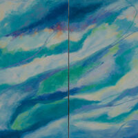 Flow Flow, 2020, oil paint on canvas, 24 x 60 in.