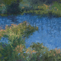 Wetlands 6 oil paint on canvas, 12 x 36 in.