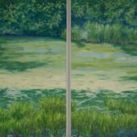 NEW | Chris's Pond, Chris's Pond, diptych, 2022, oil paint on canvas, 40 x 40 in
